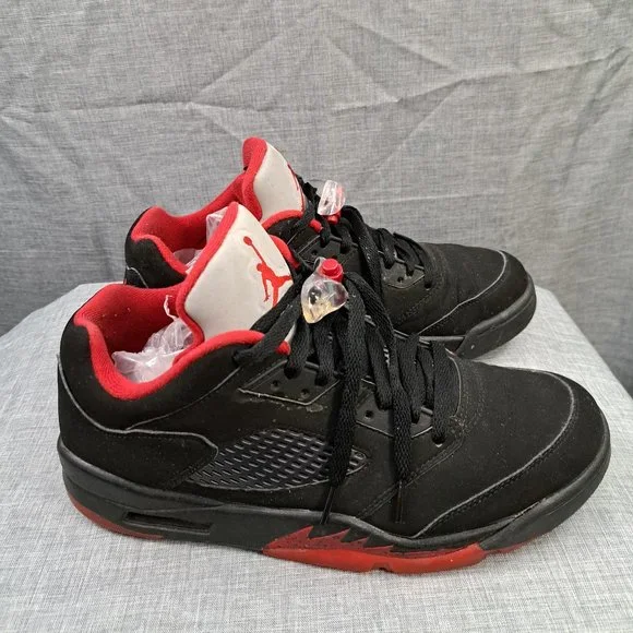! Nike Jordan 5 Retro Low Alternate 90 2016 819171-001 Black Red Size 10.5 - Picture 3 of 14